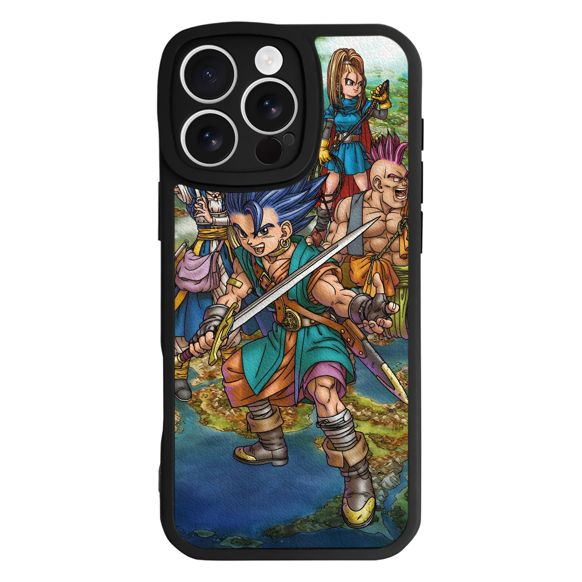 （画像用） ドラゴンクエスト Doragon Kuesuto Dragon Quest 【iPhone 16シリーズ対応】シリコンスマホケース（レザー調） 材質：シリコン